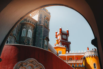 Low angle view of historical building against sky