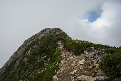 Scenic view of mountain against sky