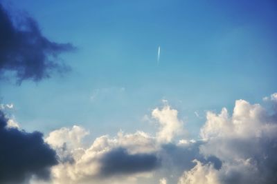 Low angle view of cloudy sky