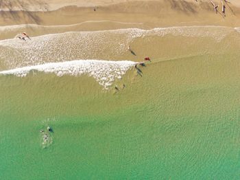 High angle view of beach