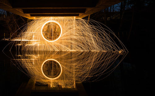 Light painting at night
