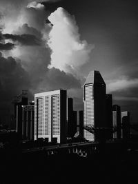 Buildings in city against sky