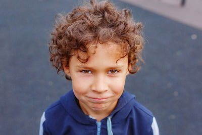 Portrait of cute boy smiling