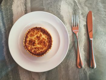 Close-up of food in plate on table