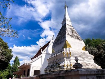 Low angle view of traditional building against sky