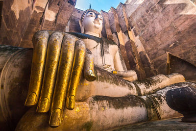 Low angle view of statue of buddha