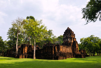  stone castle in prasat muang singh historical park, bayon-style, kanchanaburi, thailand. 