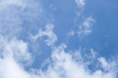 Low angle view of clouds in sky