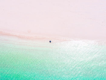 Aerial view of person at beach