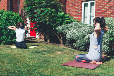 Women sitting in park