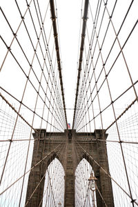 Low angle view of suspension bridge