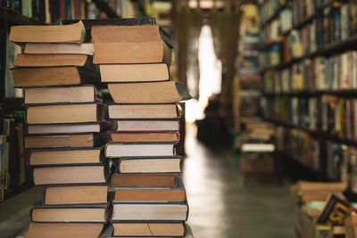 Close-up of books