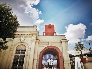 Low angle view of building against sky