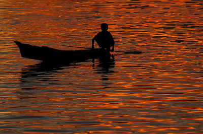 View of sea at sunset