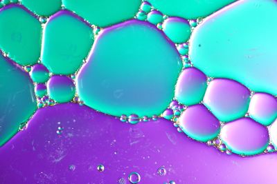 Full frame shot of multi colored bubbles