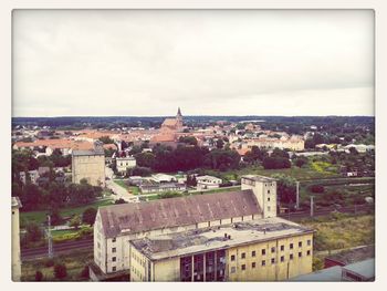 High angle shot of townscape