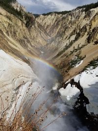 Scenic view of waterfall