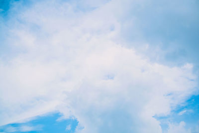 Low angle view of clouds in blue sky