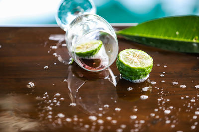 Close-up of drink on table