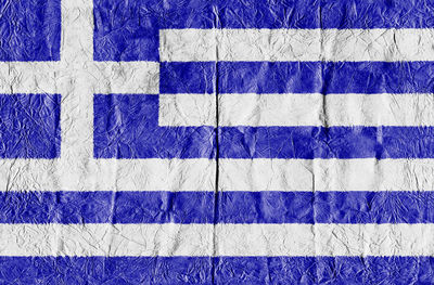 Full frame shot of greek flag