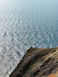 High angle view of sea against sky