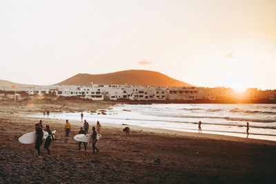 Group of people on beach