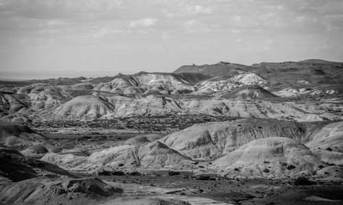 Scenic view of desert against sky