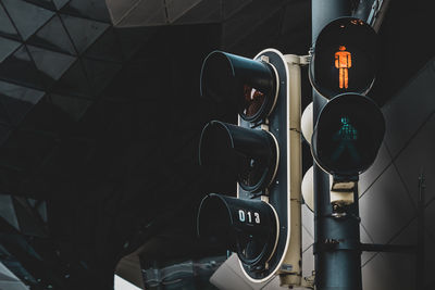 Low angle view of road signal