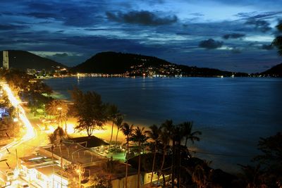 View of sea at dusk