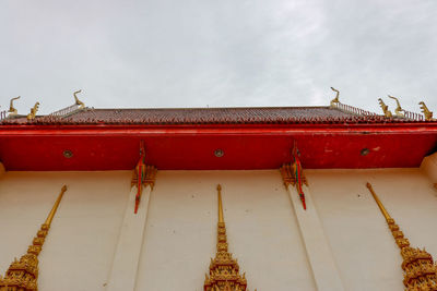 Low angle view of traditional building against sky