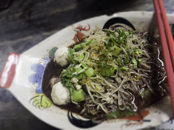 Close-up of food in plate