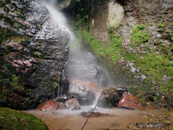 Scenic view of waterfall