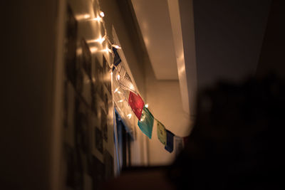 Row of illuminated lights