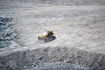 High angle view of construction site