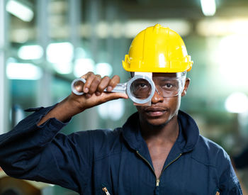 Portrait of man working