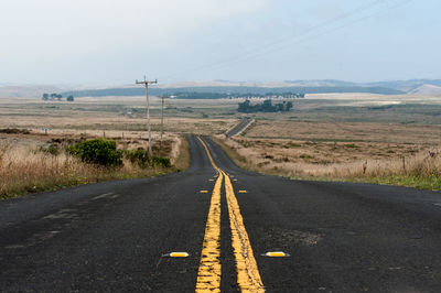 Road on landscape against sky