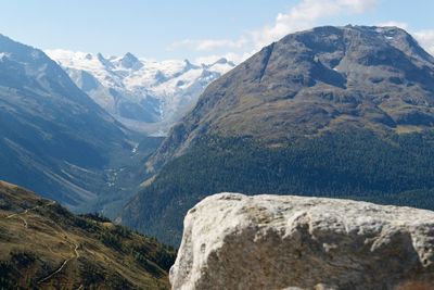 Scenic view of rocky mountains against sky