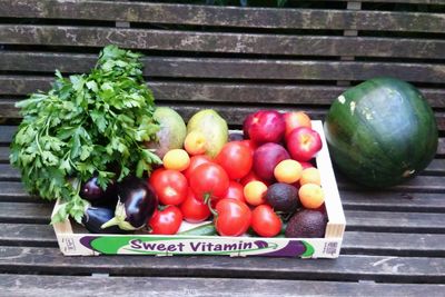 Red apples in basket