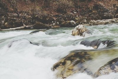 Scenic view of waterfall