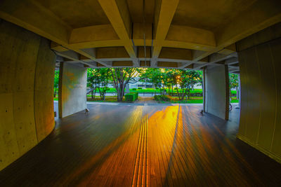 Empty corridor in building