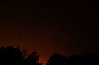 Low angle view of star field against star field