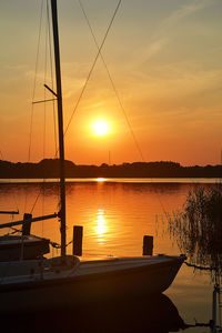 Scenic view of sunset over sea