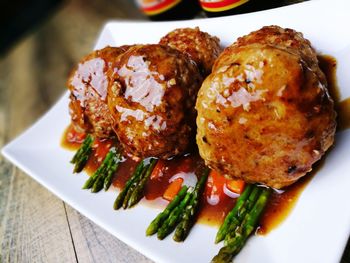 Close-up of food in plate