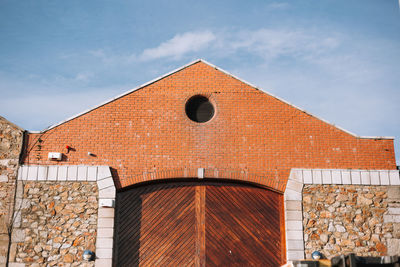 Low angle view of building against sky