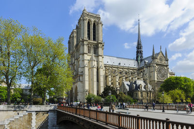 View of historic building  notre-dame de paris against sky