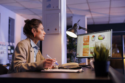 Business colleagues working at office