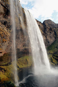 Scenic view of waterfall