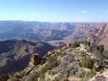 Scenic view of rocky mountains against sky