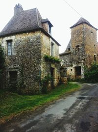 Road along buildings