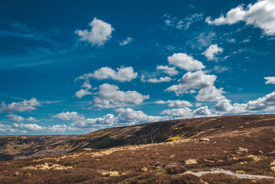 Scenic view of landscape against cloudy sky